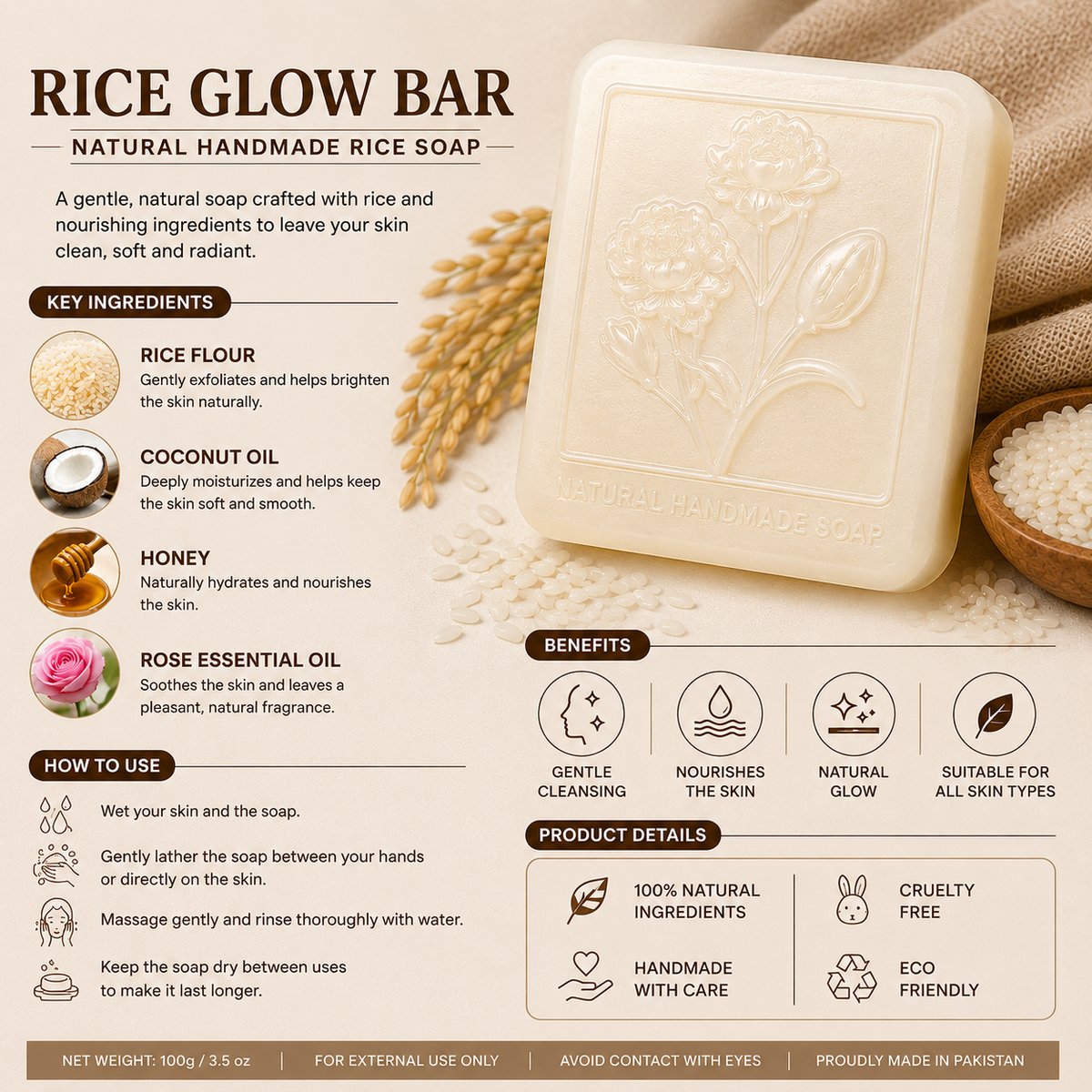 Organic Rice Soap